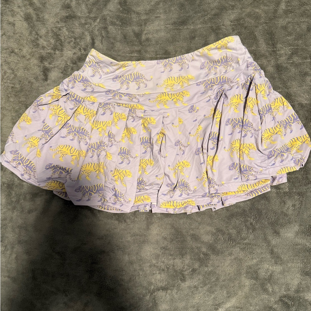 Nally & Millie Yellow and Purple Floral Mini Skirt